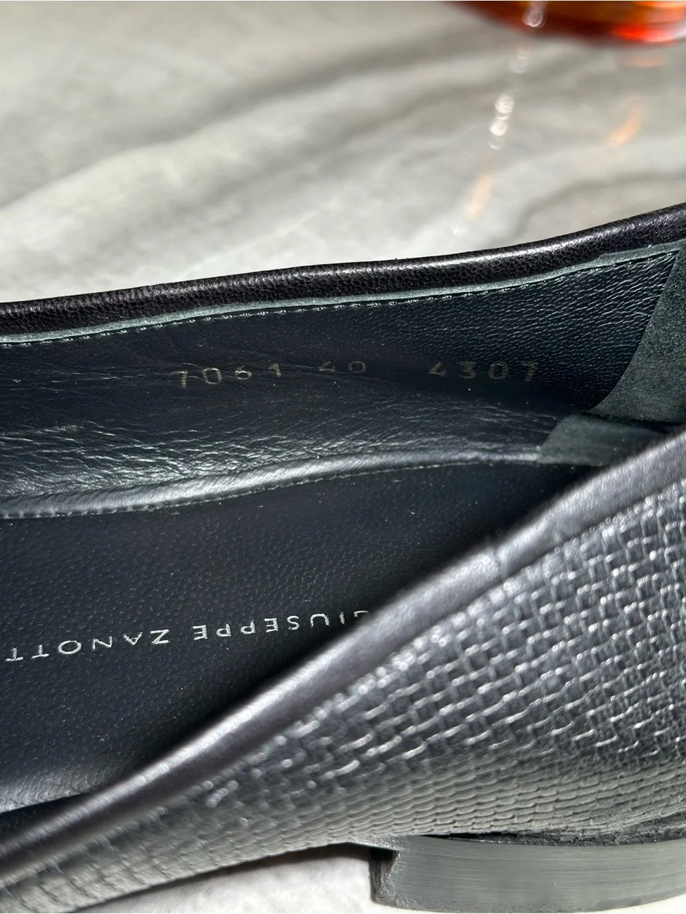 Giuseppe Zanotti Black Basketweave Leather Venetian Loafers